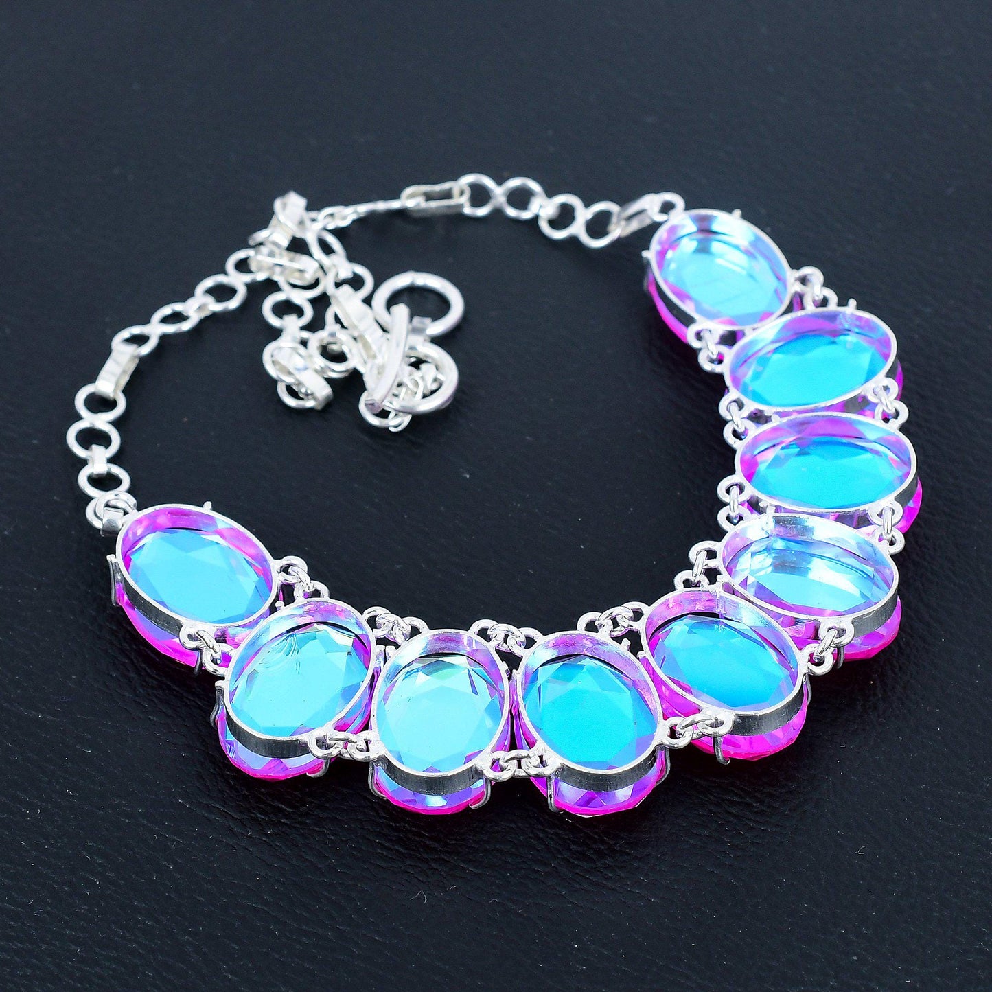 Pink Topaz Gemstone Necklace