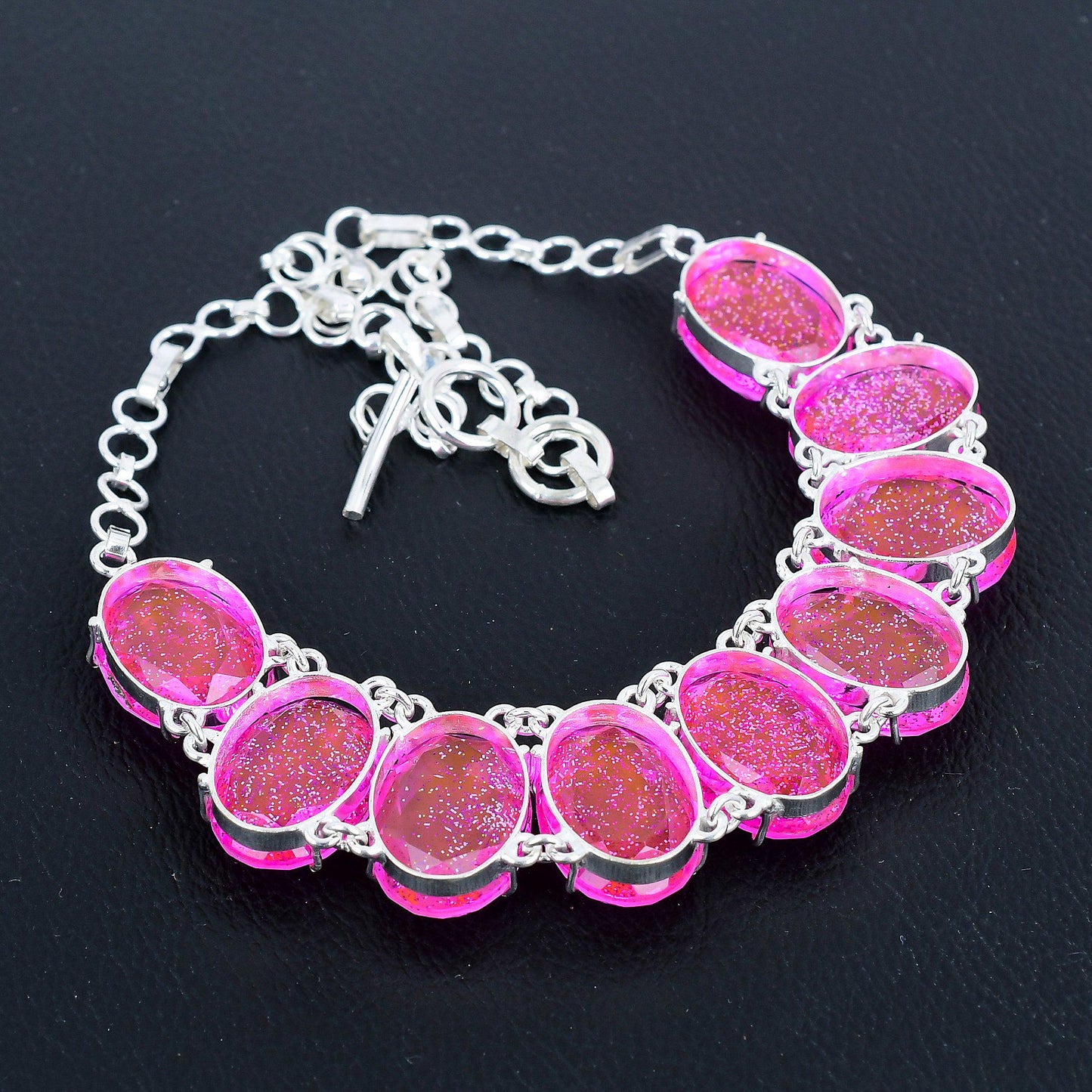 Pink Australian Opal Gemstone Necklace