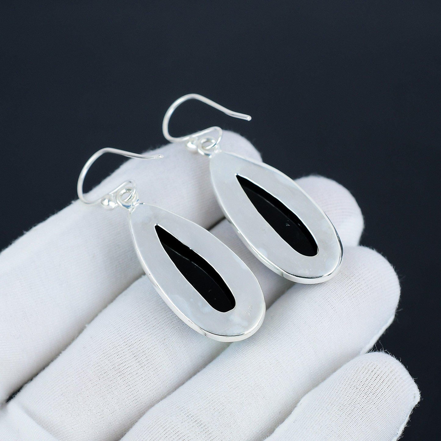 Australian Rainbow Triplet Opal Silver Earrings