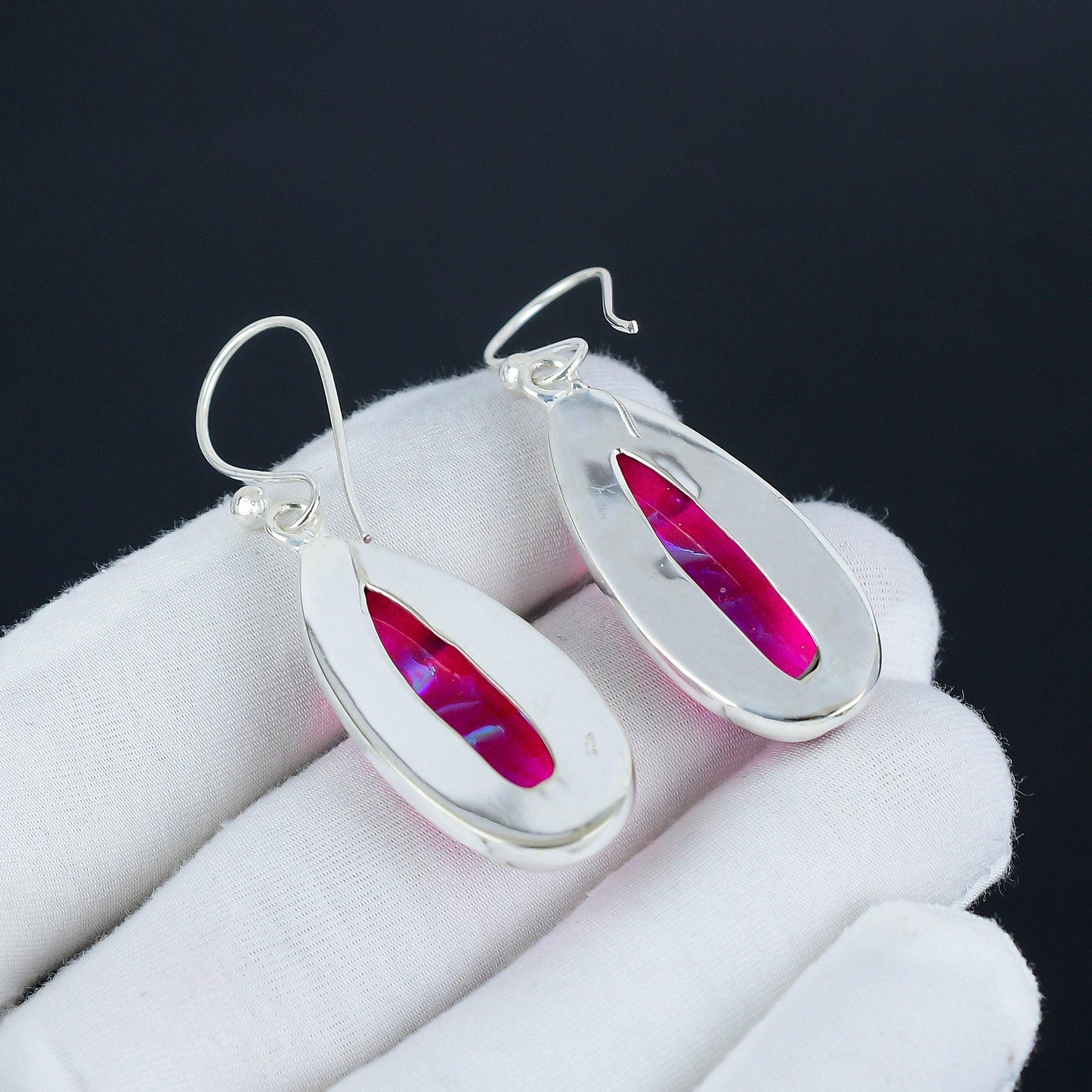 Multicolor Australian Opal Gemstone Earrings