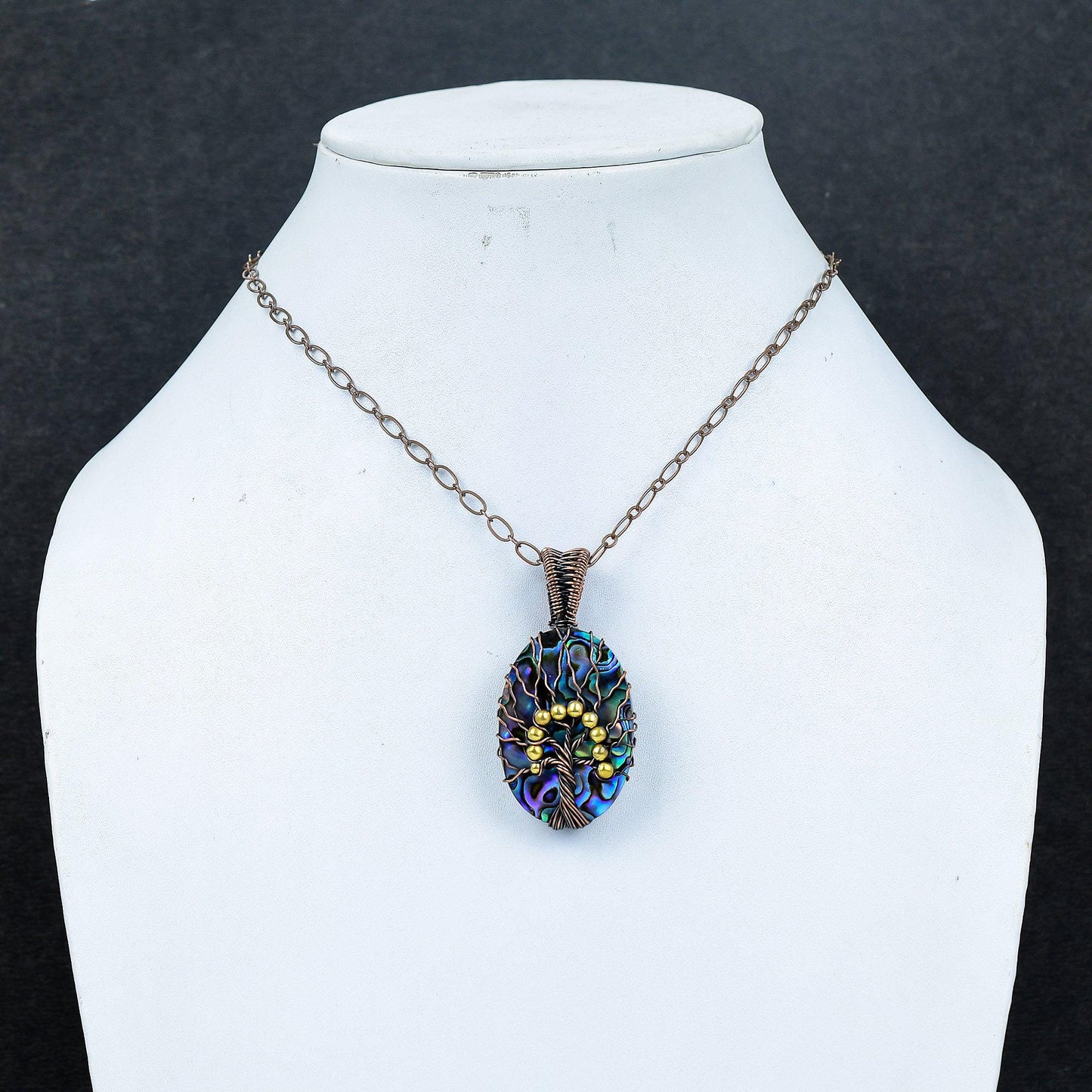 Rainbow Abalone Gemstone Pendant