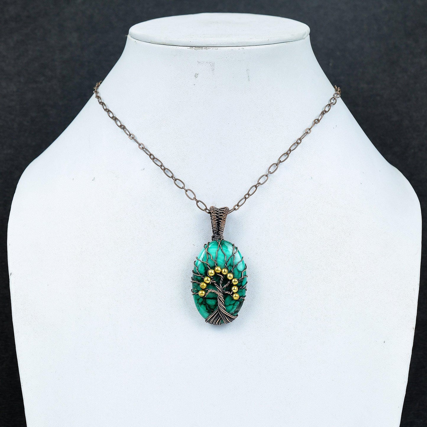 Green Malachite Gemstone Pendant