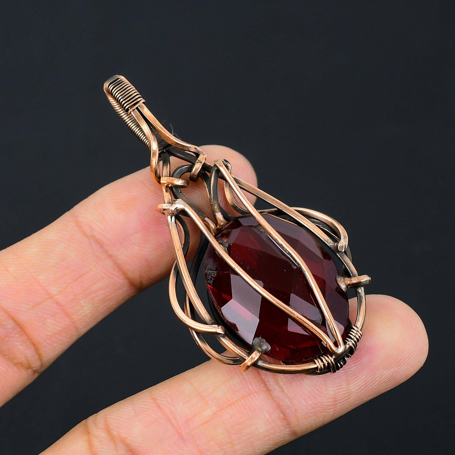Red Garnet Gemstone Pendant
