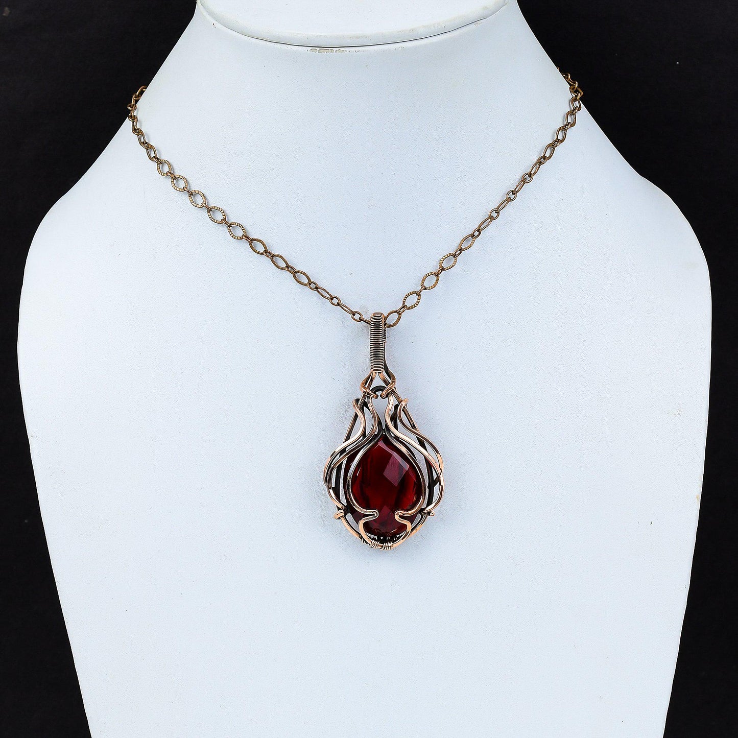 Red Garnet Gemstone Pendant