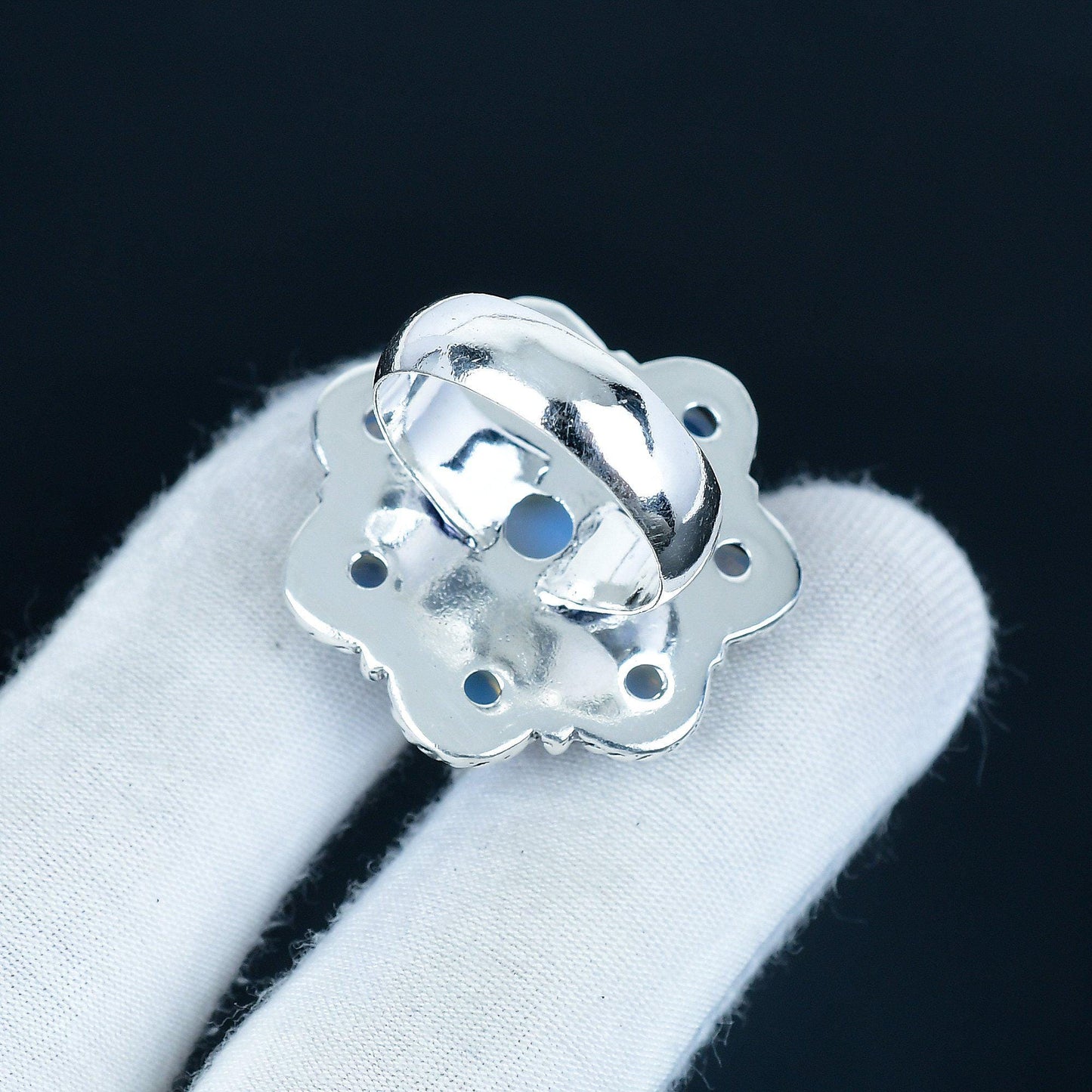 Milky White Opal Gemstone Ring