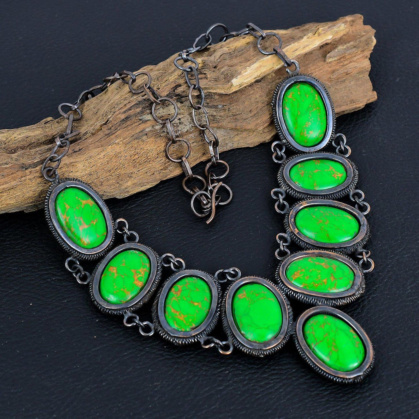 Green Turquoise Gemstone Necklace