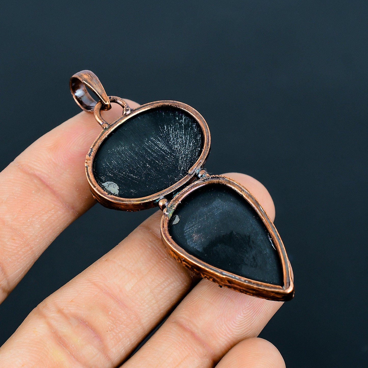 Black Obsidian Gemstone Pendant
