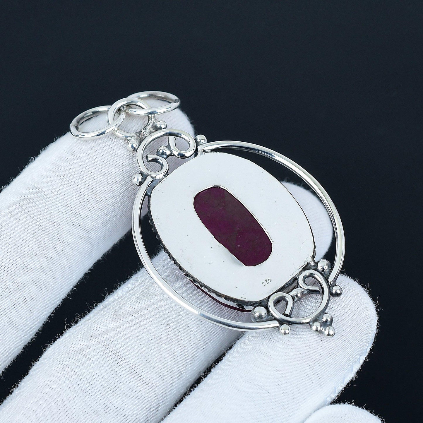 Red Kashmir Ruby Gemstone Pendant