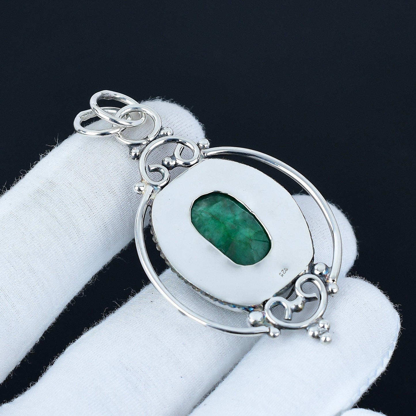 Emerald Green Gemstone Pendant