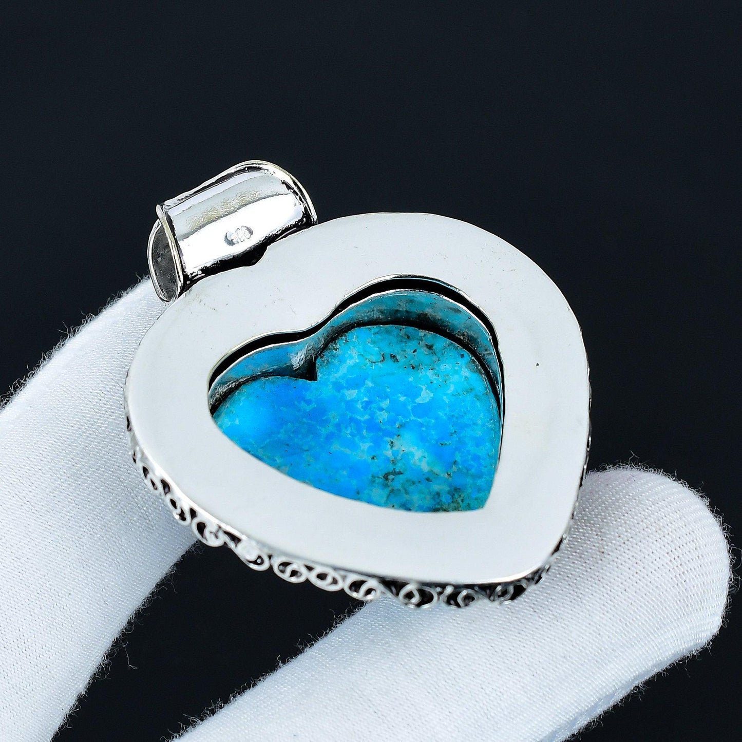 Turquoise Gemstone Heart Pendant