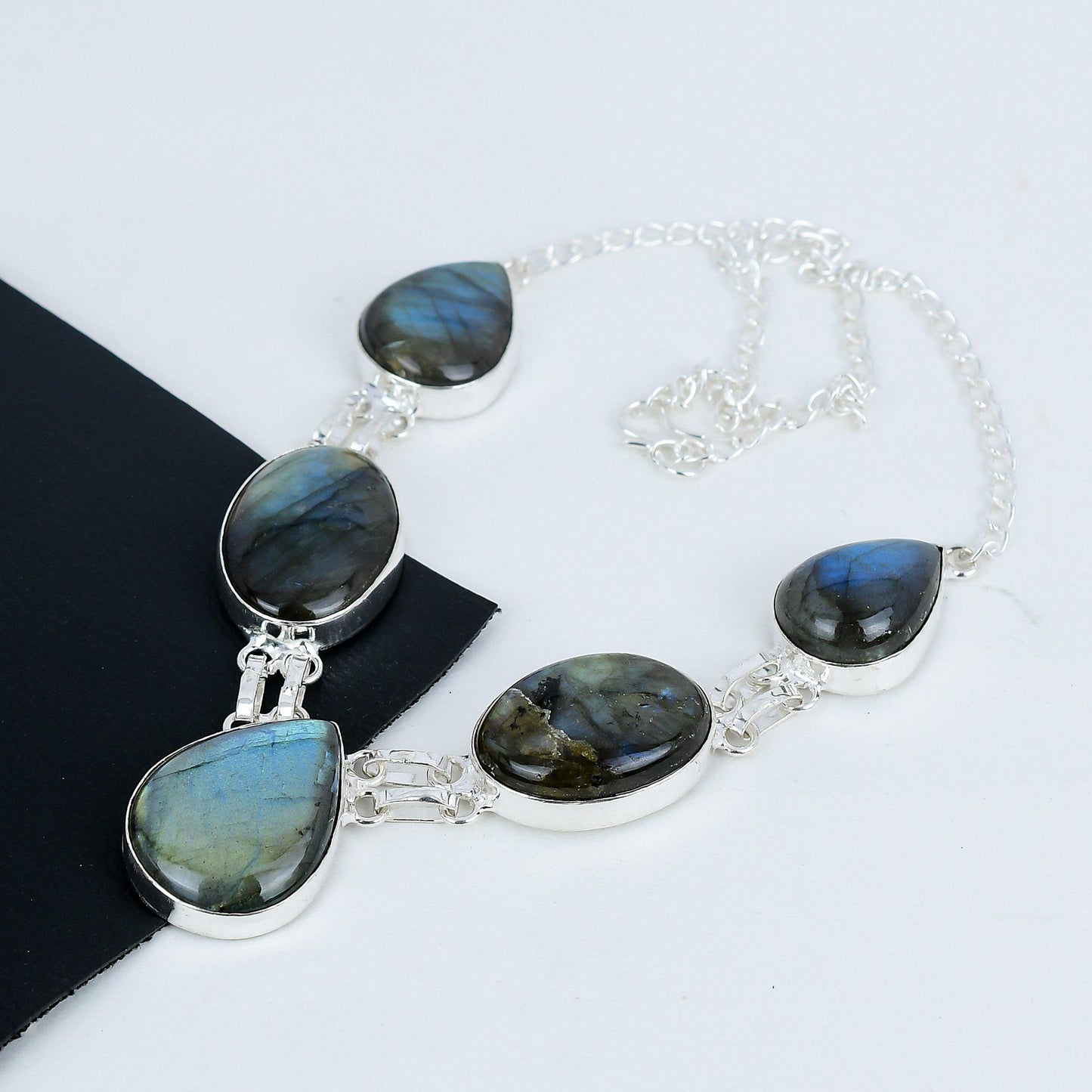 Blue Labradorite Gemstone Necklace