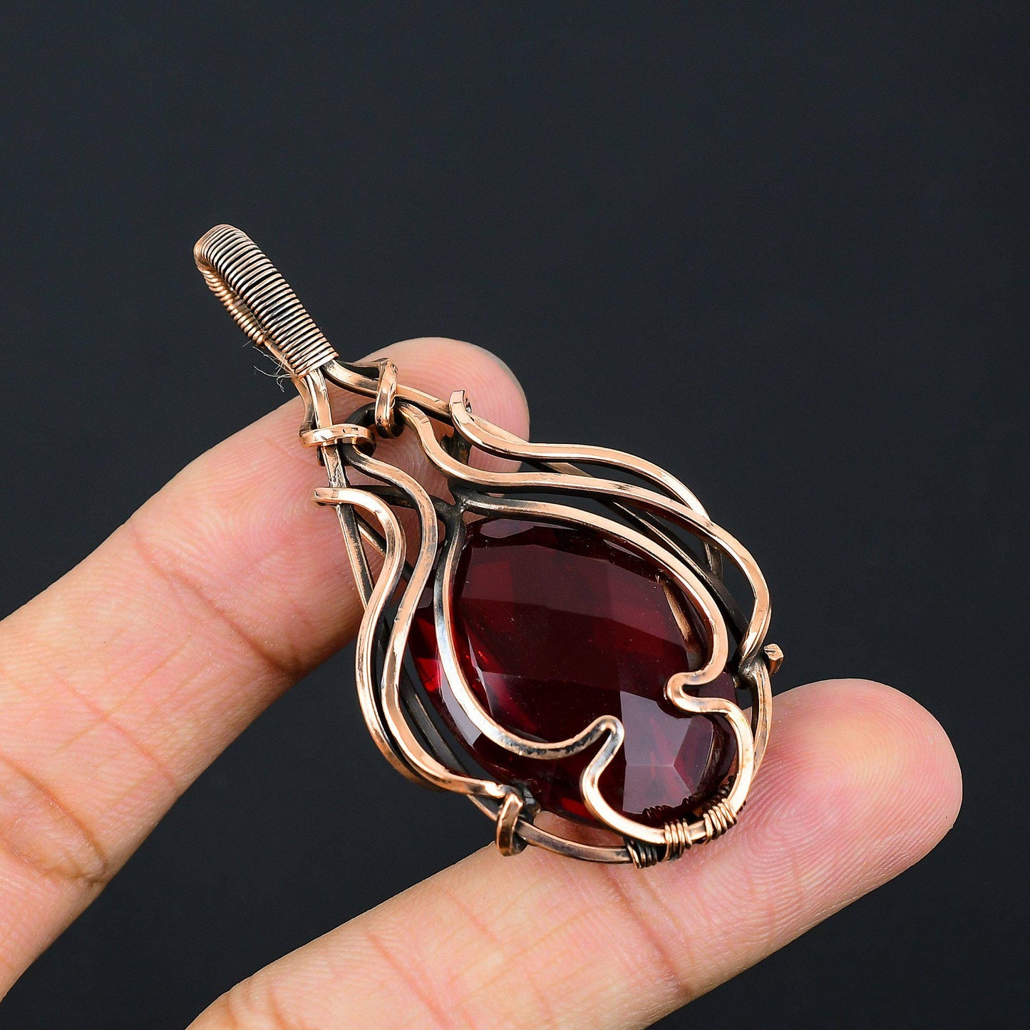 Red Garnet Gemstone Pendant