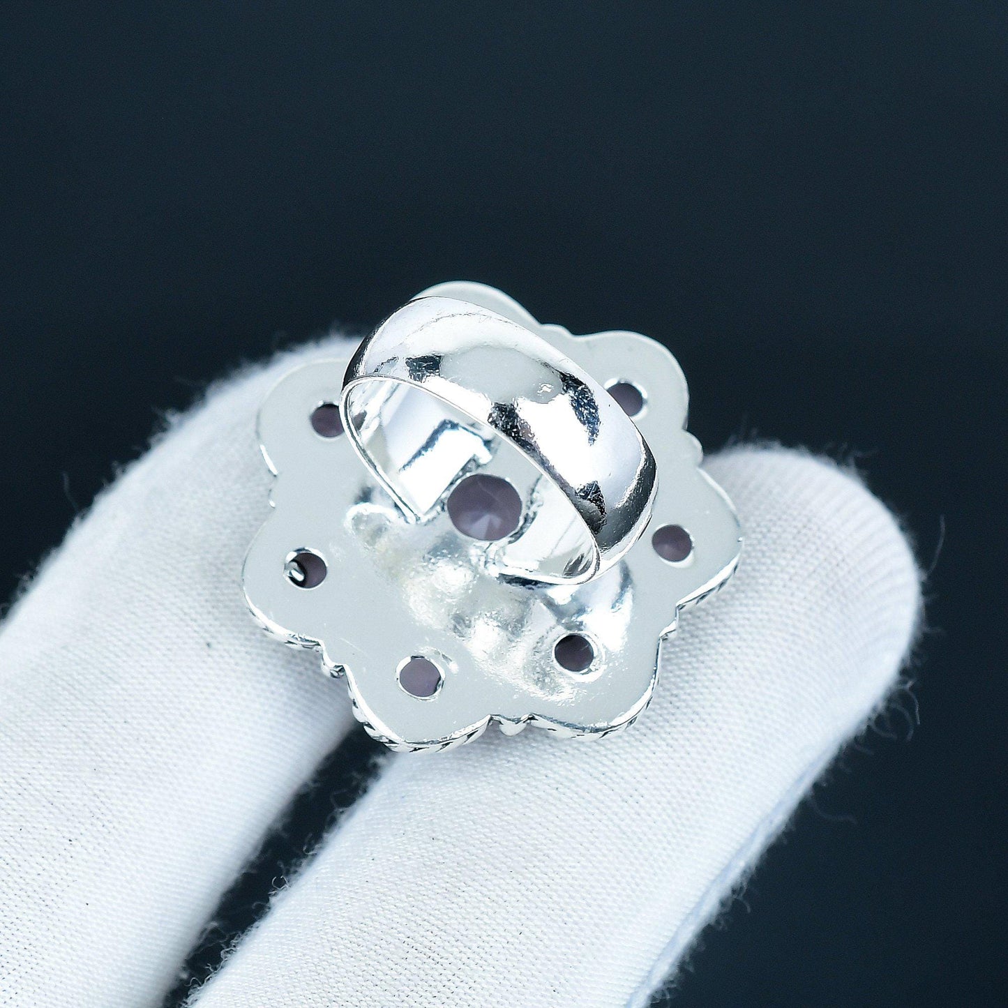 Pink Chalcedony Sterling Silver Ring
