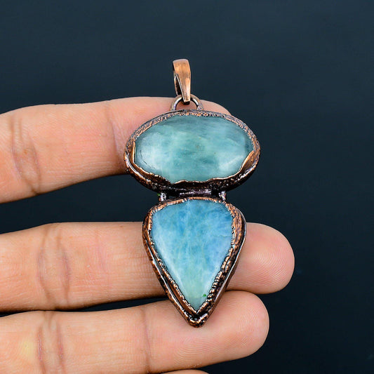 Blue Aquamarine Gemstone Pendant