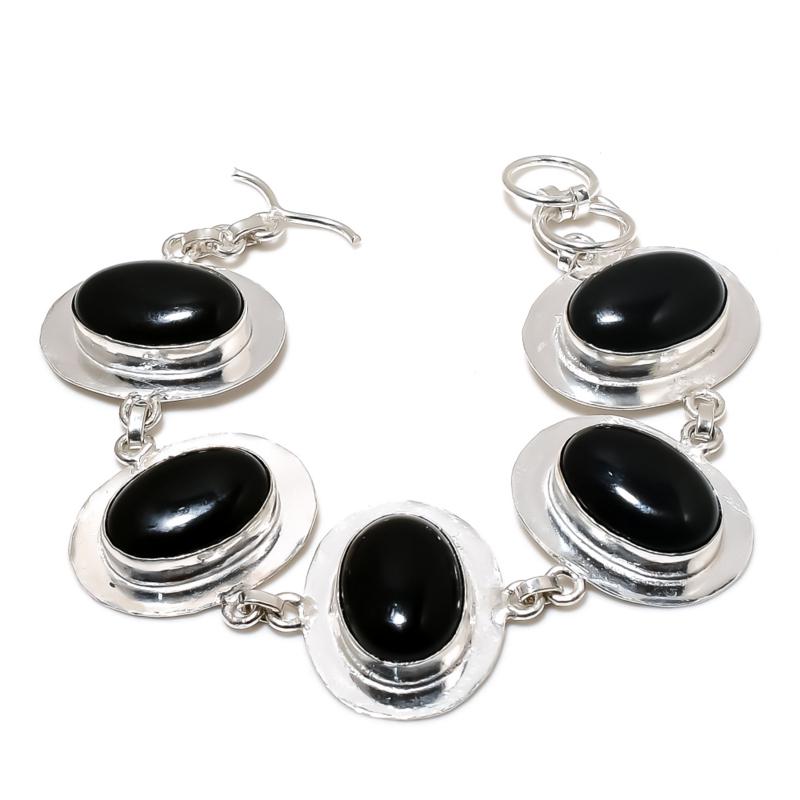 Black Onyx Sterling Silver Bracelet