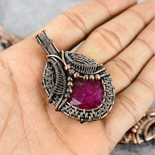 Kashmir Red Ruby Gemstone Pendant