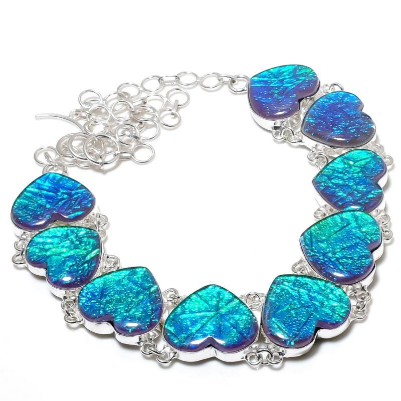 Sterling Silver Fire Opal Heart Necklace