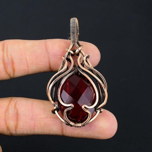 Red Garnet Gemstone Pendant