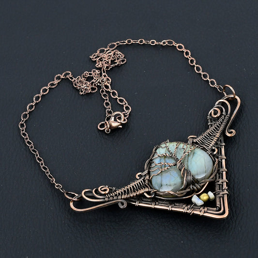 Blue Labradorite Gemstone Necklace
