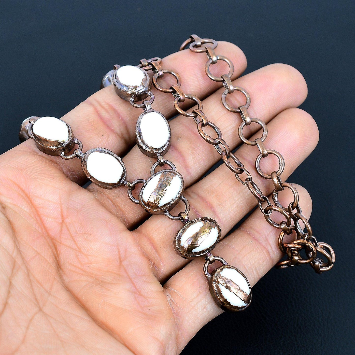 White Coral Gemstone Necklace