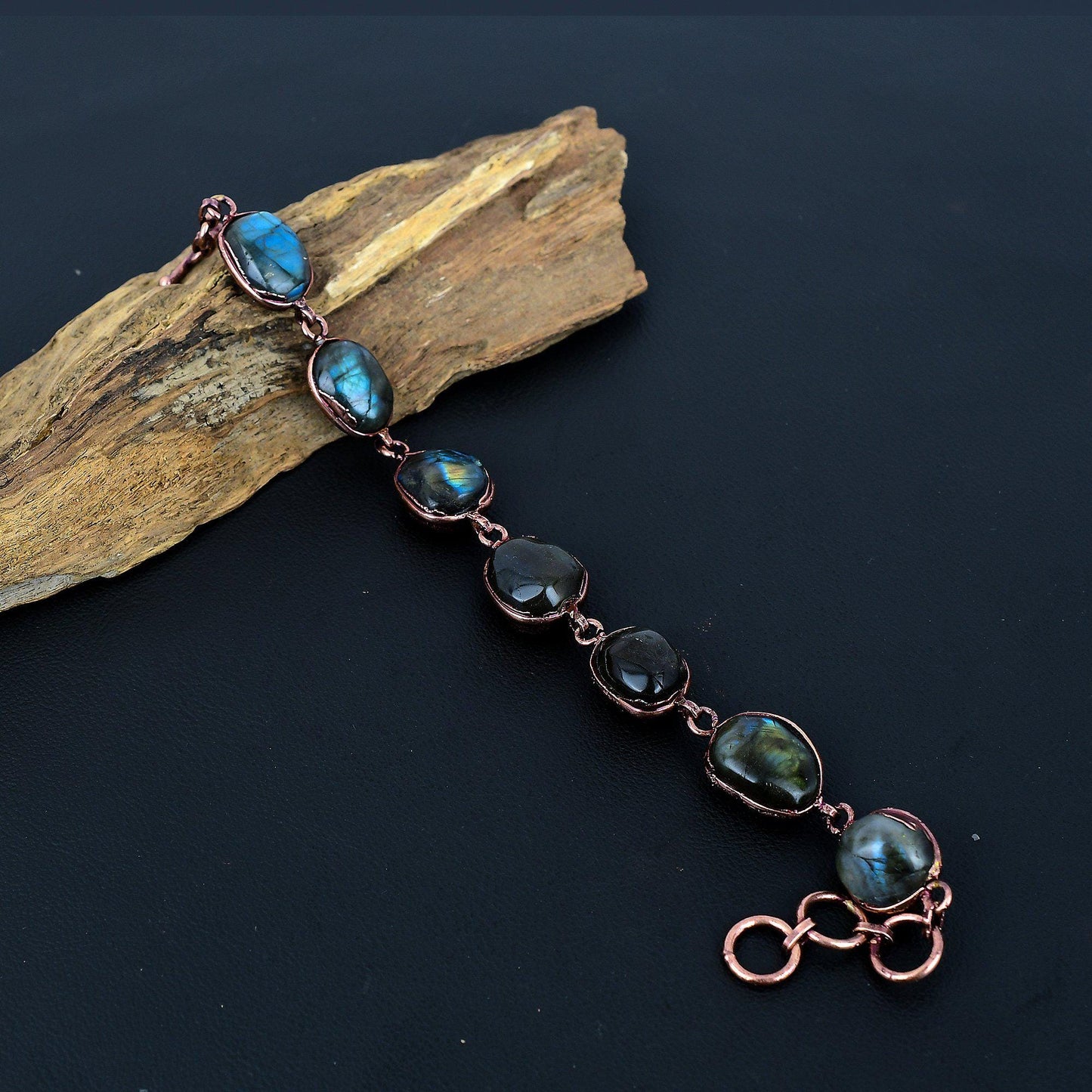 Blue Labradorite Gemstone Bracelet