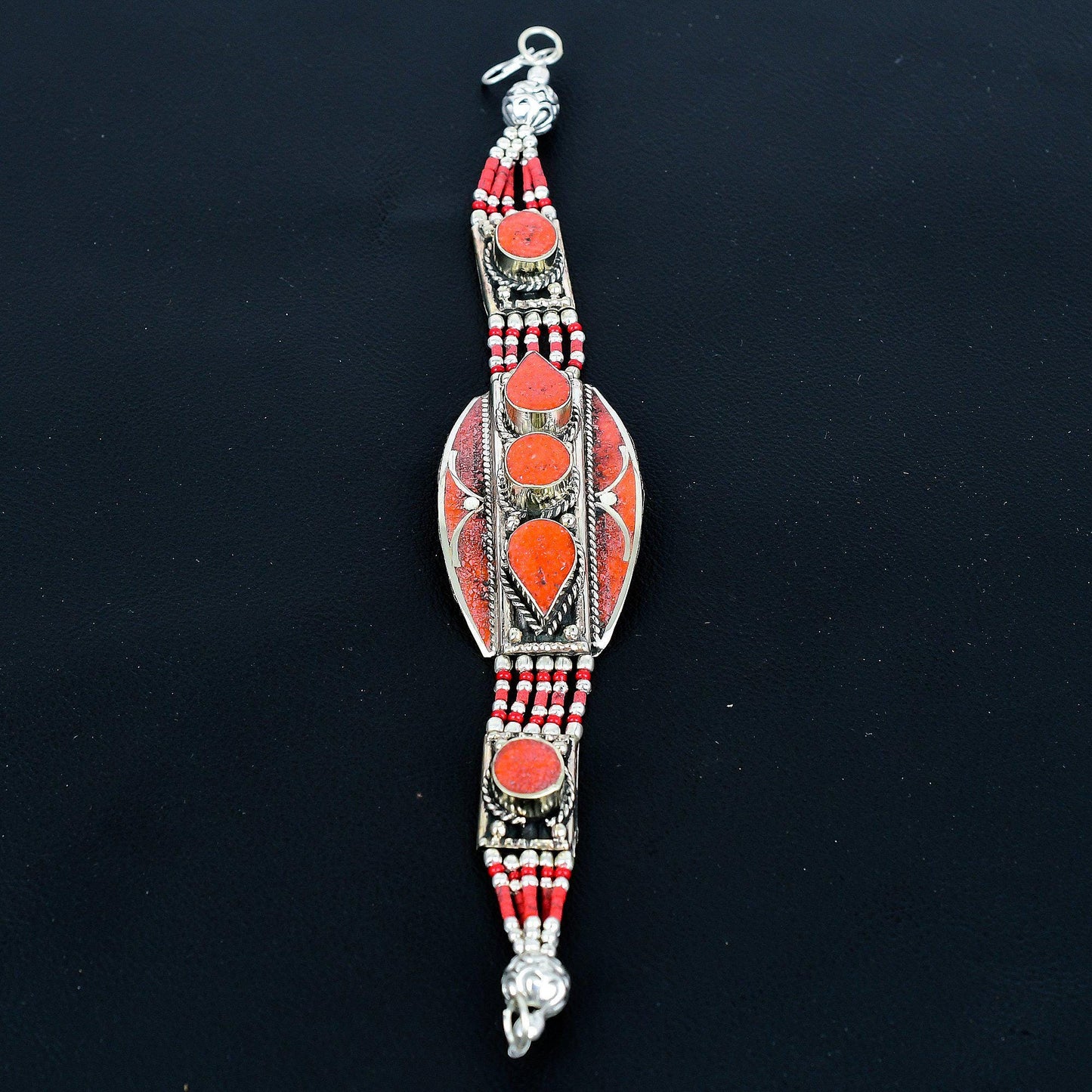 Red Coral Gemstone Bracelet