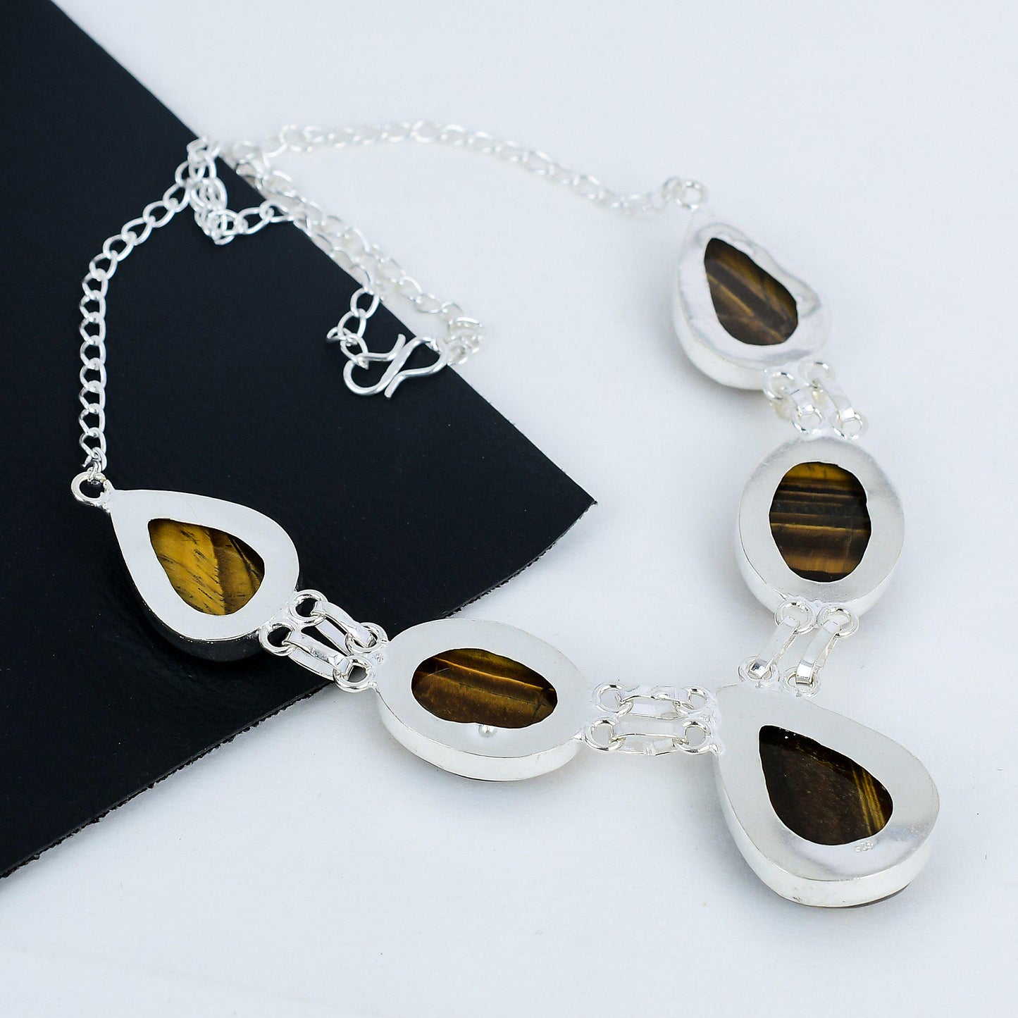 Golden Tiger’s Eye Sterling Silver Necklace