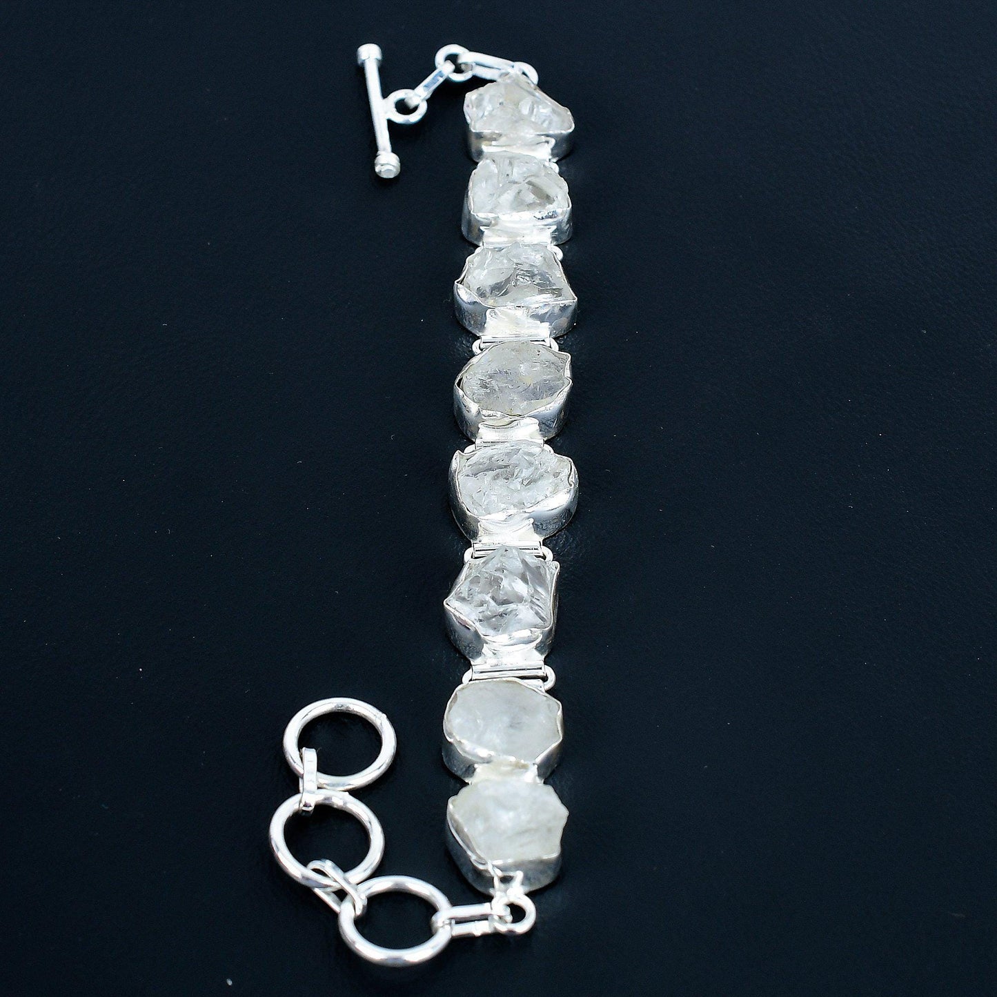Clear Crystal Quartz Gemstone Bracelet