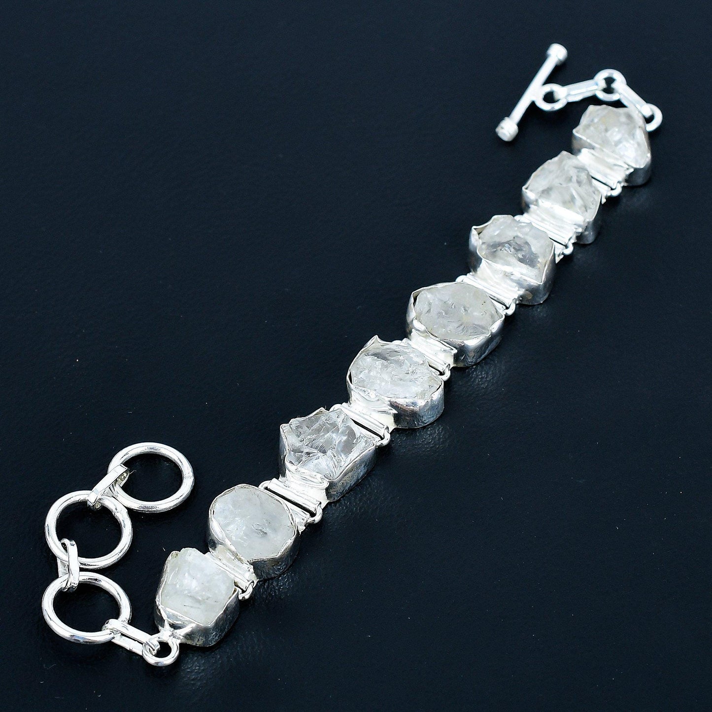 Clear Crystal Quartz Gemstone Bracelet