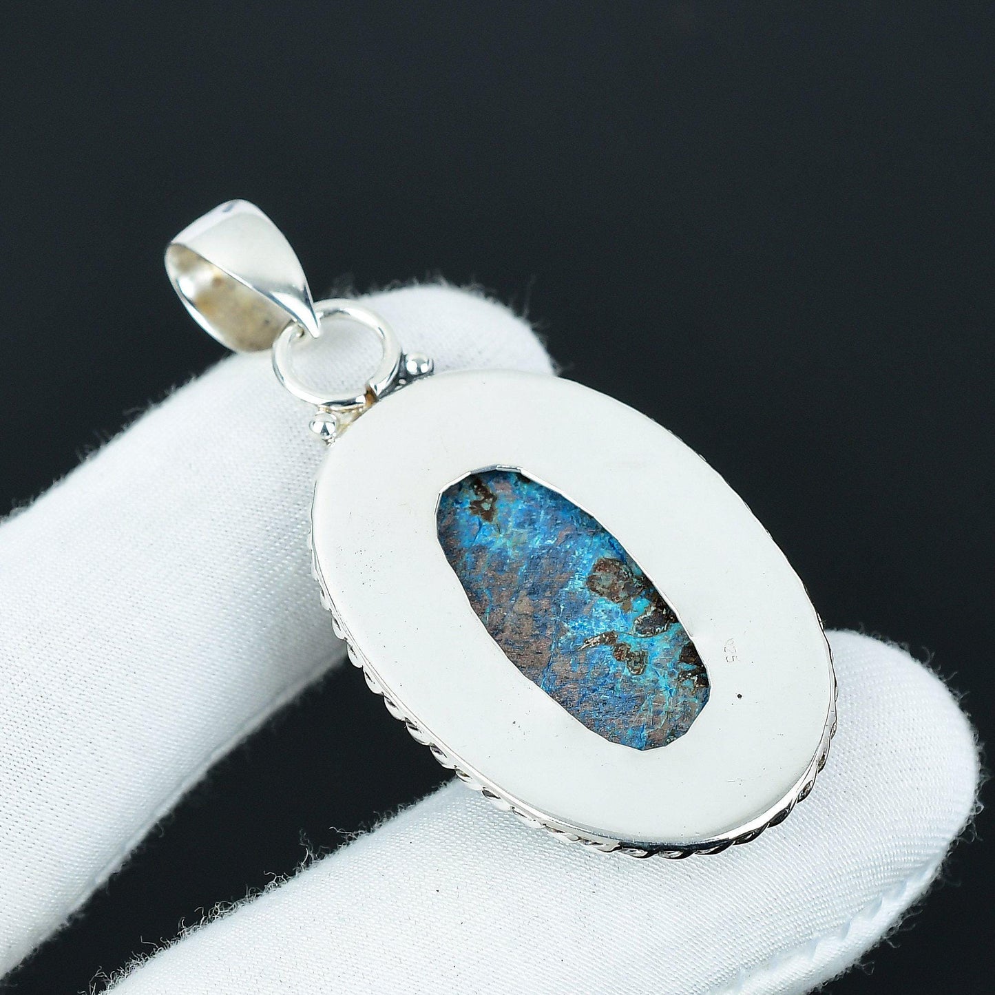 Blue Azurite Gemstone Pendant