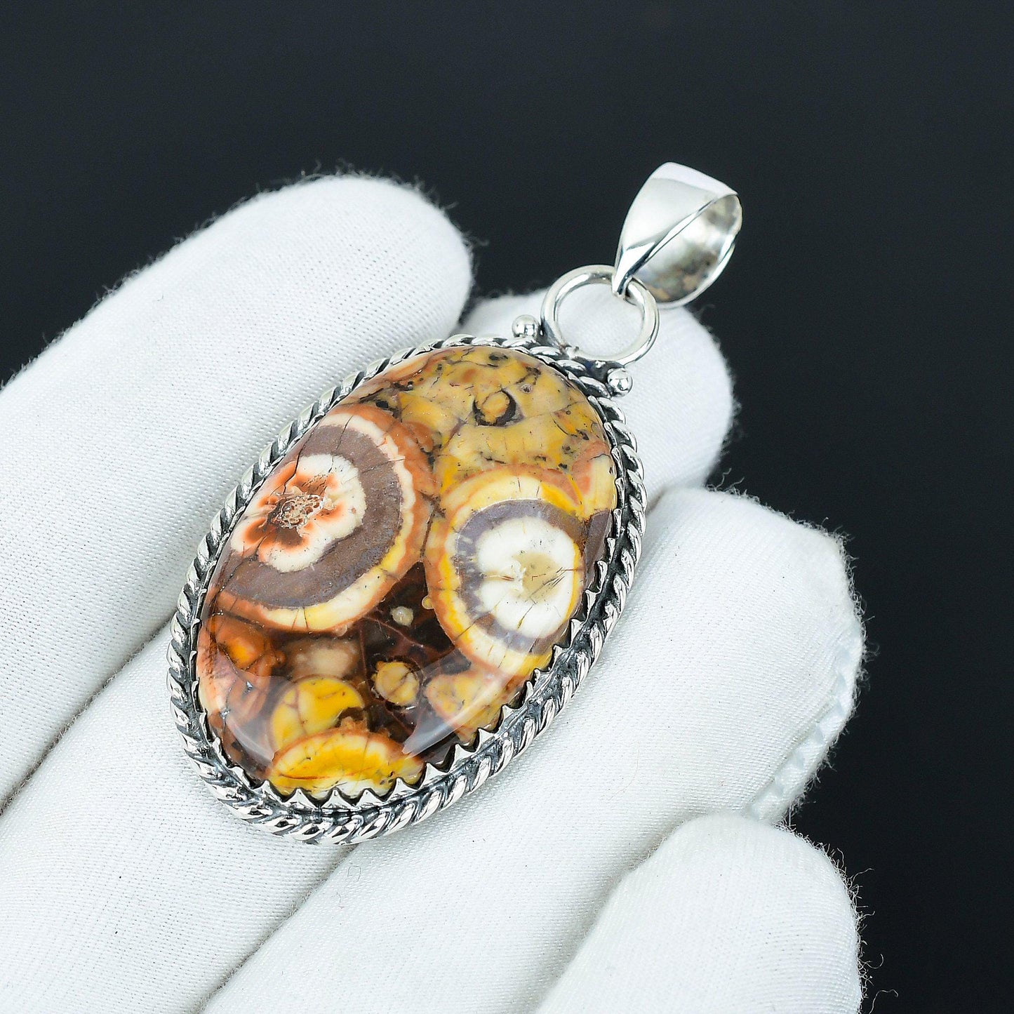 Red Bird Eye Jasper Gemstone Pendant