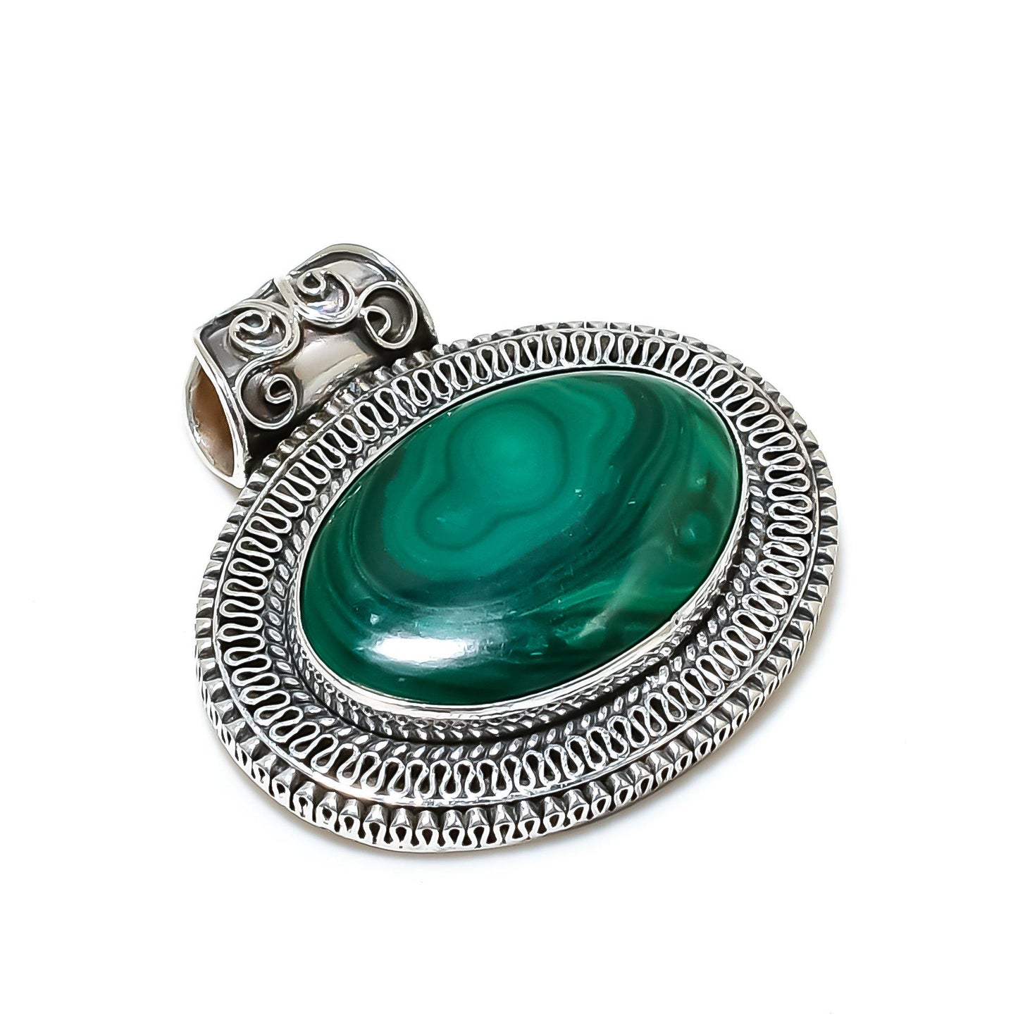 Green Malachite Gemstone Pendant