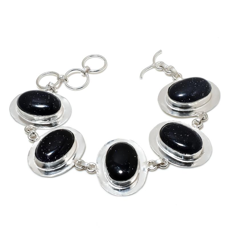 Blue Sunstone Gemstone Bracelet