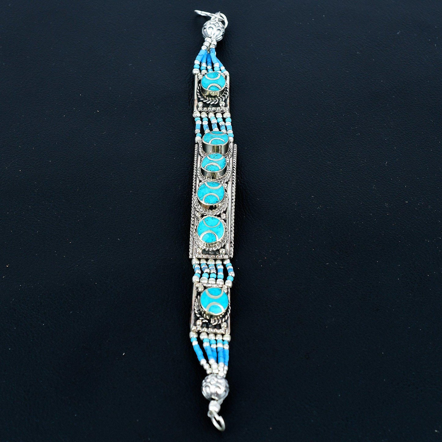 Turquoise Gemstone Silver Bracelet