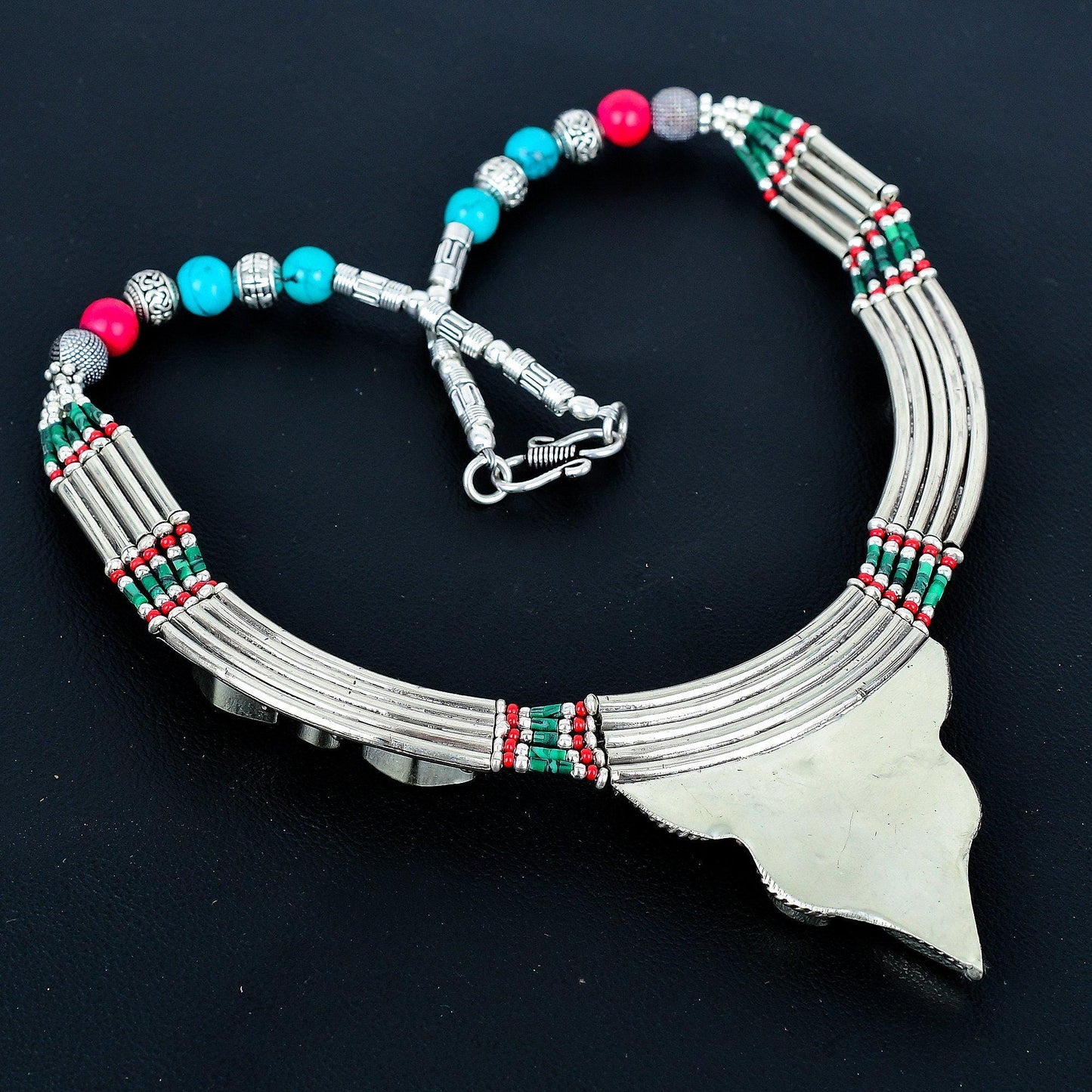 Turquoise Coral Lapis Gemstone Necklace