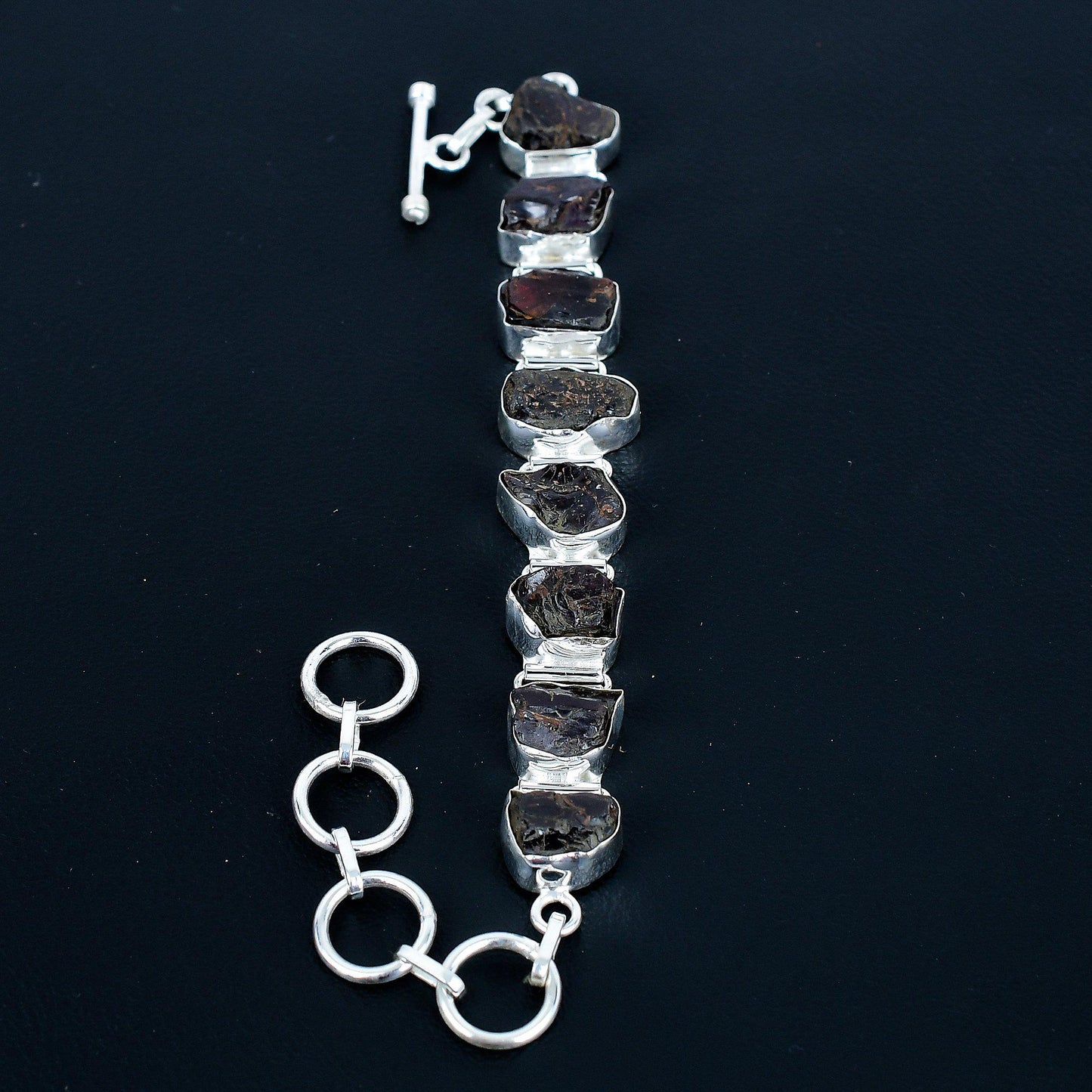 Red Garnet Gemstone Bracelet
