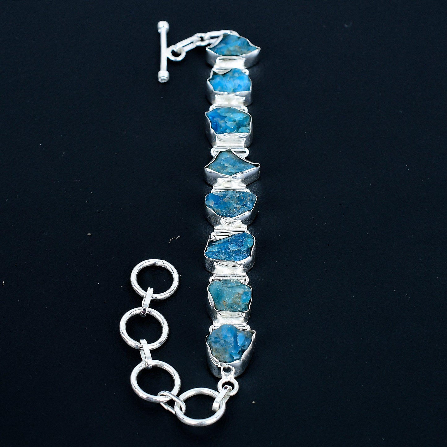 Blue Apatite Gemstone Bracelet