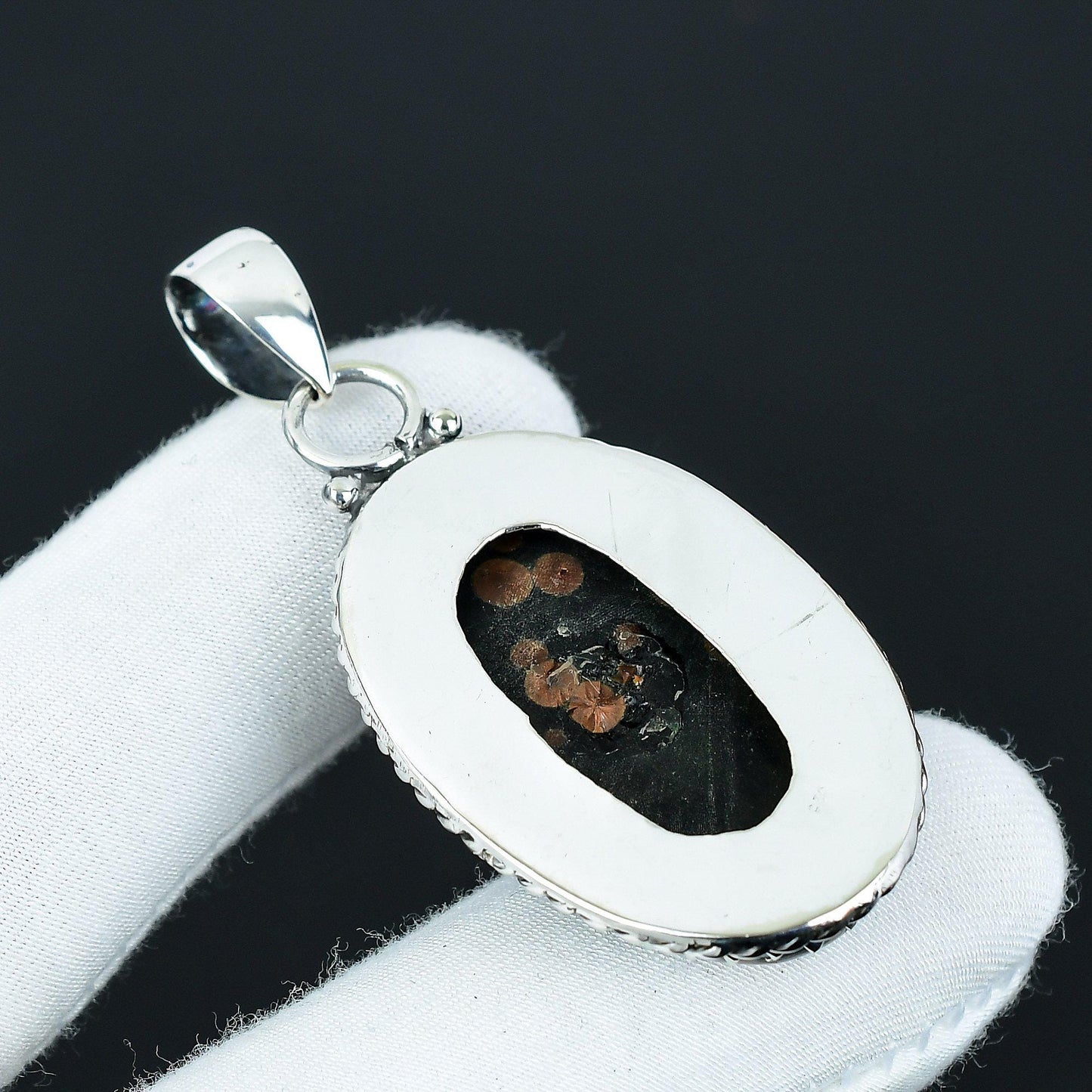 Grey Picasso Jasper Gemstone Pendant