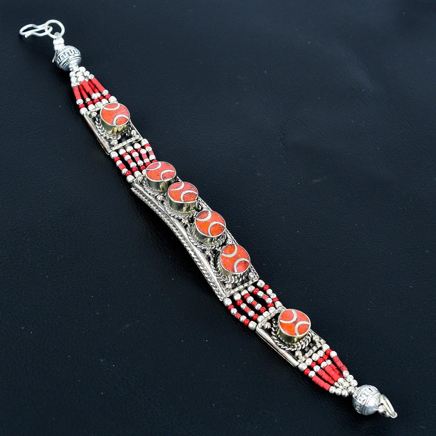 Red Coral Gemstone Bracelet