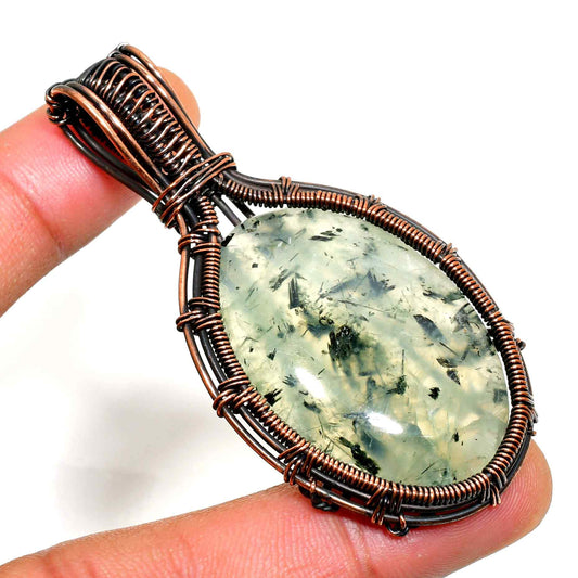 Gaia’s Whisper – Raw Quartz Copper Pendant