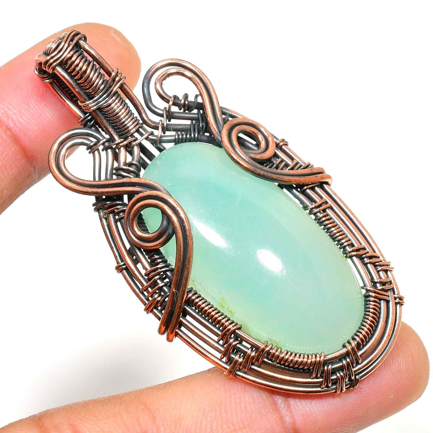 Verdant Harmony – Aventurine Copper Pendant