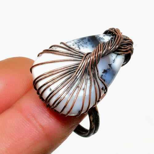 Earth’s Embrace – Agate & Antique Copper Ring