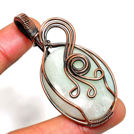 Emperor’s Whisper – Copper-Wrapped Aventurine Pendant