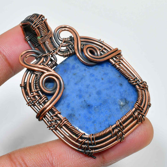 Selene’s Serenity – Lapis Lazuli Copper Pendant