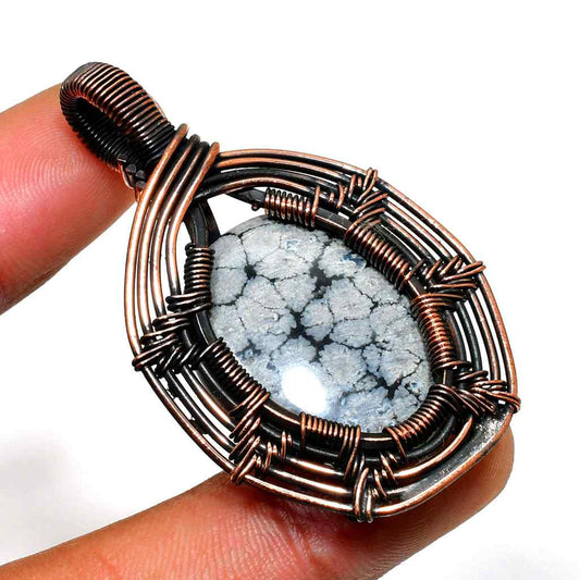 Gaia’s Harmony – Agate & Oxidized Copper Pendant