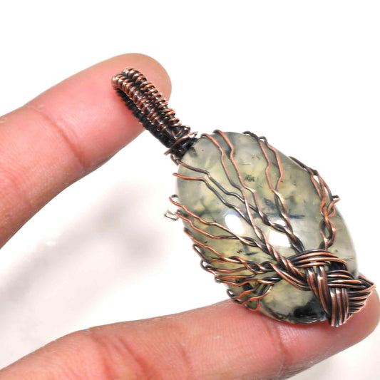 Ember’s Essence – Copper-Wrapped Gemstone Pendant