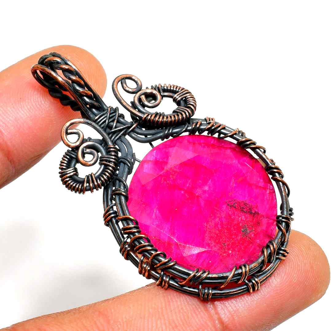 Passion’s Ember – Ruby Copper Pendant