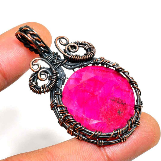 Passion’s Ember – Ruby Copper Pendant