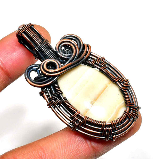 Gaia’s Balance – Wire-Wrapped Natural Stone Pendant