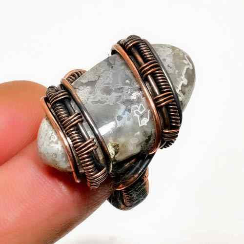 Serenity’s Embrace – Agate Copper Ring
